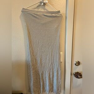 Striped Strapless Bodycon Dress